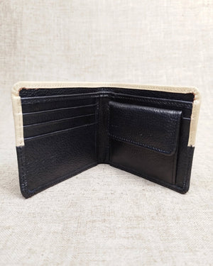 Premium Two-Tone Leather Bi-Fold Wallet