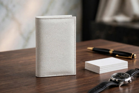 The White Edition - Luxury Pebbled Leather Bifold Wallet
