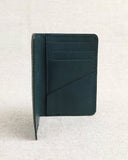 Dark Green Slim Bifold Wallet - Genuine Leather