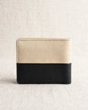 Beige Black Dual Tone Bifold Wallet