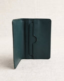 Dark Green Slim Bifold Wallet - Genuine Leather